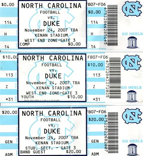 Photo: 2007-11-24 UNC-Duke Tickets - Tar Heel Times