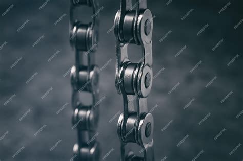 Premium Photo | Bicycle chain on gray background