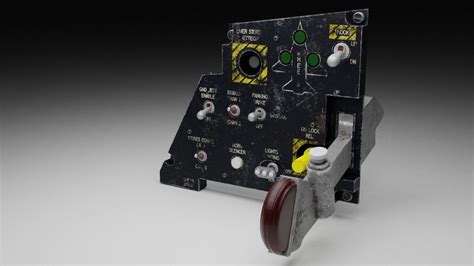 3D model F16 LANDING GEAR Panel | CGTrader