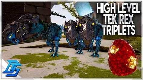 TEK REX TAMING, HIGH LEVEL TEK REX TRIPLETS EXTINCTION DLC - Ark Extinction DLC Part 19 - YouTube