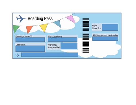 Printable Airline Ticket