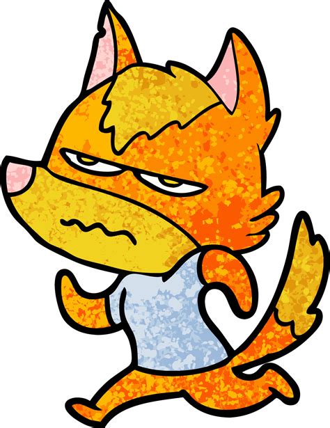 angry fox cartoon character 12363495 Vector Art at Vecteezy