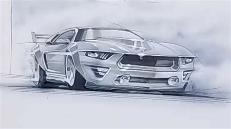 Chip Foose Mustang Drawing