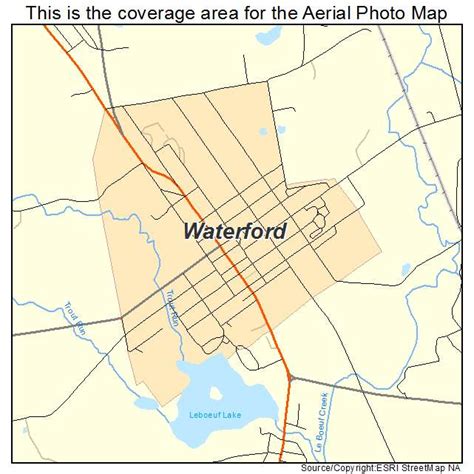 Aerial Photography Map of Waterford, PA Pennsylvania