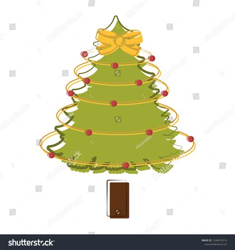 Sketch Abstract Christmas Tree Vector Illustration Stock Vector ...