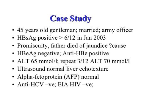 Case Studies: HBeAg Negative Chronic Hepatitis B