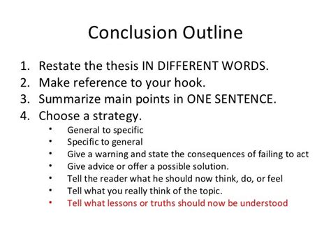 Conclusion outline