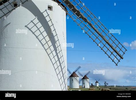 Typical windmill in Mota del Cuervo in the Route of Don Qiuijote Cuenca ...