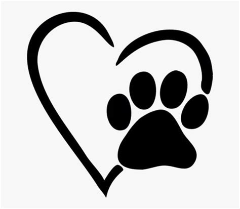 Paw Print Heart Pictures Clipart X Transparent Png - Transparent ...