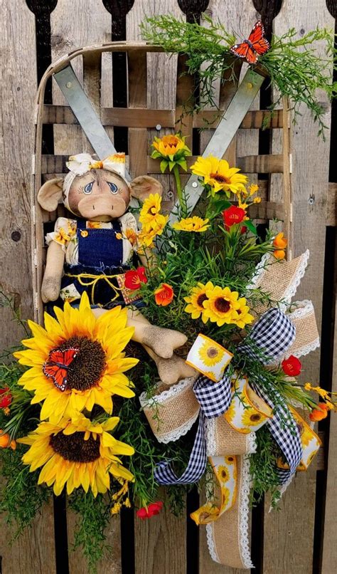 Sunflower Farmhouse Cow Decor for Kitchen Sunflower Front | Etsy | Cow wall decor, Cow decor ...