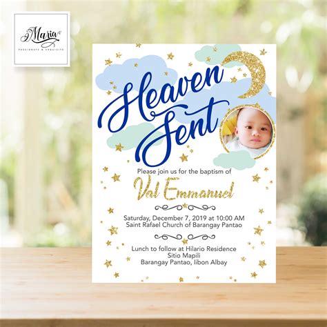 Personalised Christening Invitation Cards | Lazada PH