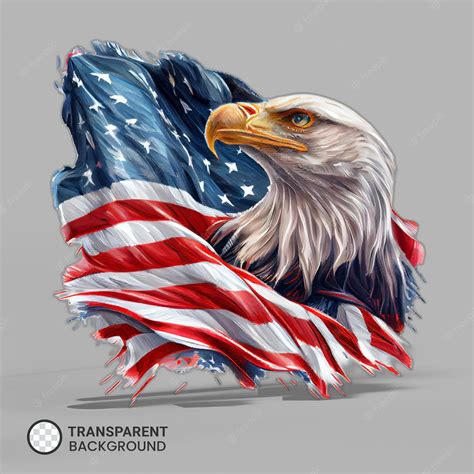 Premium PSD | American patriotic eagle illustration artwork patriot ...