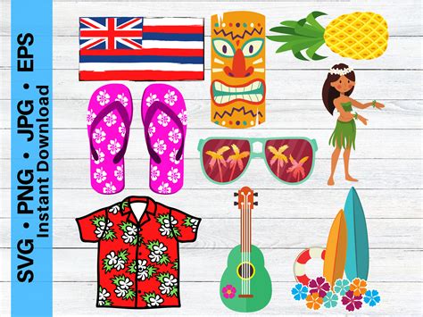 Hawaiian Clipart Hawaii SVG Hawaiian Shirt Hawaiian - Etsy