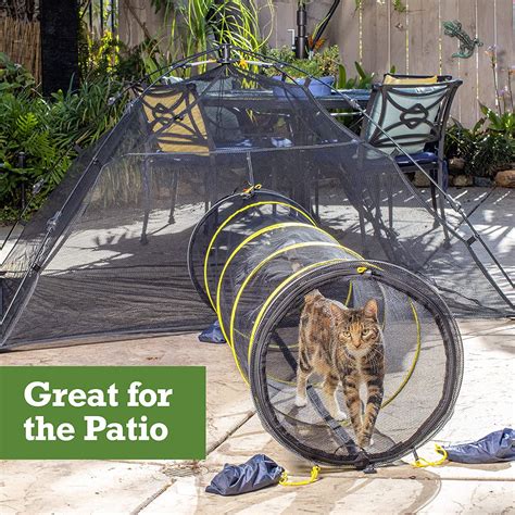 This Outdoor Cat Tent With Tunnel Lets You Kitties Safely Play Outside