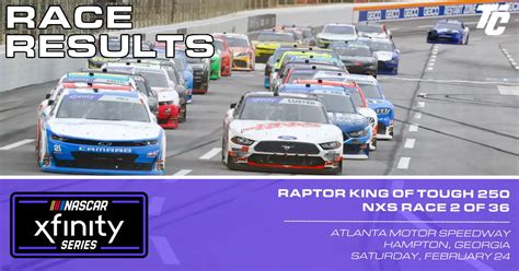 Race Results: NASCAR Xfinity Series RAPTOR King of Tough 250 at Atlanta ...