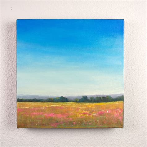 Blue Sky Summer impressionist blue sky landscape Oil painting by Don ...