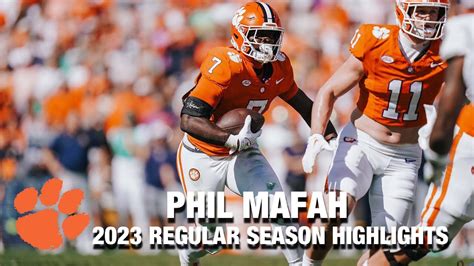 Phil Mafah 2023 Regular Season Highlights | Clemson RB - YouTube