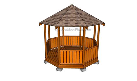 Rectangular Wooden Gazebo Plans | Pergola Design Ideas