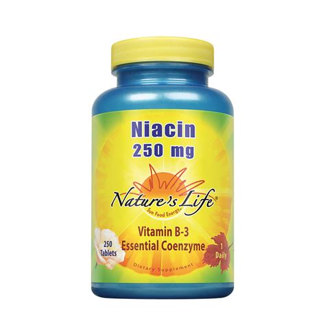 Nature's Life Niacin 250 mg | Vitamin B3 Supplement | Healthy Blood Lipid and Skin Support | Lab ...