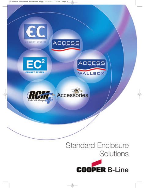 the standard enclosures of Cooper B-Line