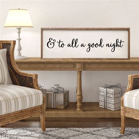 And To All A Good Night White Wall Art | Antique Farmhouse