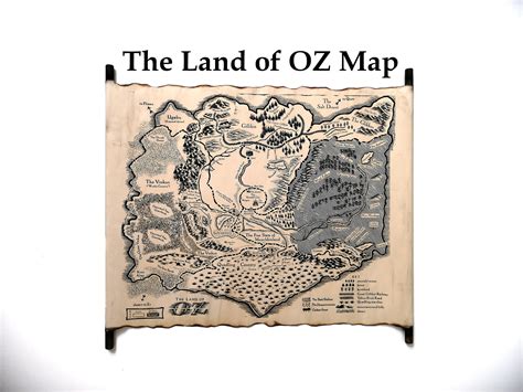 The Land of Oz Map The Wonderful Wizard of Oz Map Dorothy | Etsy