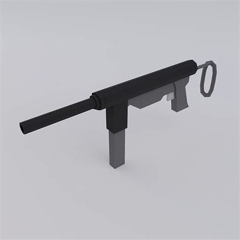 3D model M3 submachine gun VR / AR / low-poly | CGTrader