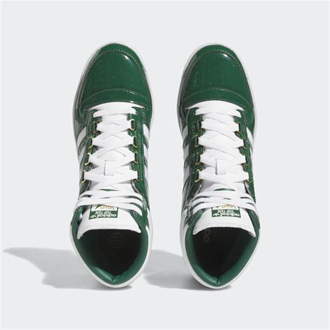 Adidas Top Ten Patent Leather Green White - Puffer Reds