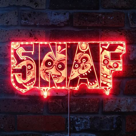 Five Nights at Freddy's FNAF Dynamic RGB Edge Lit LED Sign | PROLEDSIGN