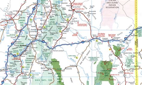 Map of I-70 interstate highway via Utah, Ohio, Maryland interchange and exit number - US