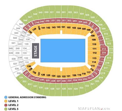 Wembley Stadium seating plan - Detailed seat numbers - MapaPlan.com