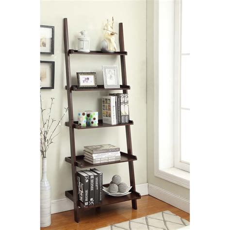 Convenience Concepts American Heritage Bookshelf Ladder, Espresso ...