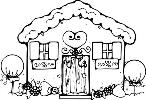 Free Christmas Gingerbread House Coloring Pages, Download Free Clip Art ...