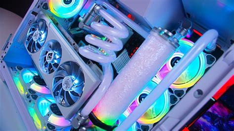 The ALL WHITE Custom Water Cooled RGB Gaming PC Build! - YouTube
