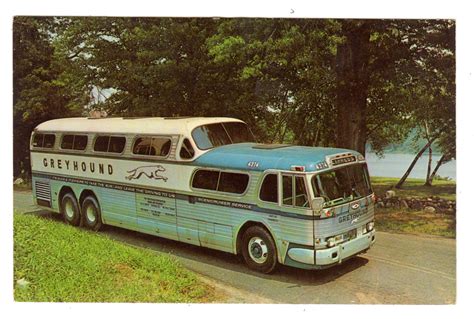 Chrome postcard. Greyhound scenicruiser bus. Chicago, Illinois, 1961 ...