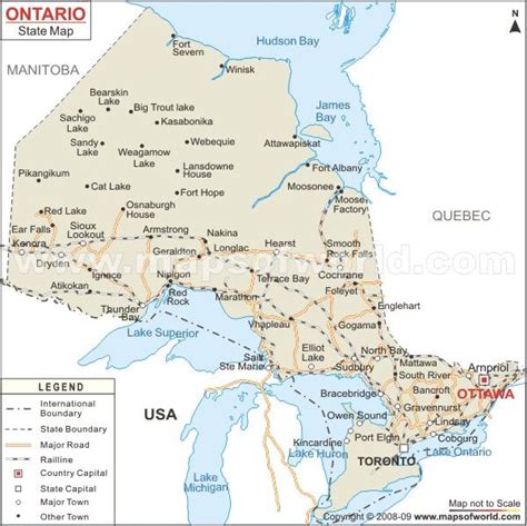 Map of Ontario | Map of Ontario Canada | Ontario map, Ontario, Ontario ...