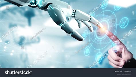 Robot Hand Ai Artificial Intelligence Assistance Stock Photo 2118695231 ...