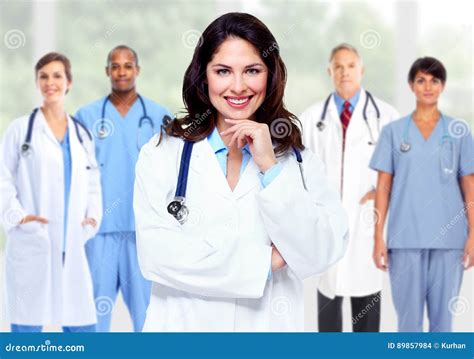 Group of hospital doctors. stock photo. Image of diagnose - 89857984