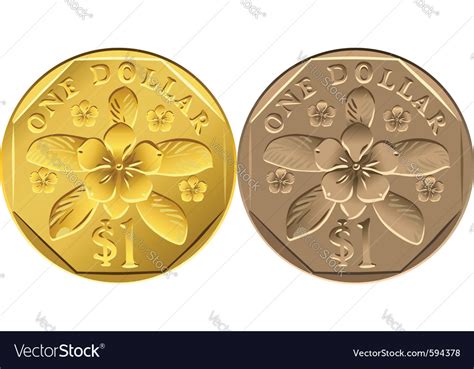 Singapore dollar coins Royalty Free Vector Image