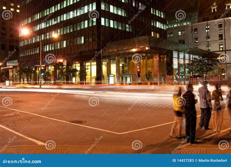 Street corner at night stock image. Image of light, architecture - 14427283