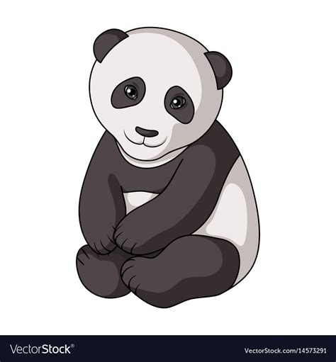 Pandaanimals single icon in cartoon style Vector Image