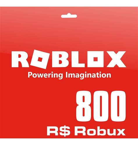 Roblox 800 Robux Pc Gift Card Entrega Digital Inmediata - $ 42.889 en Mercado Libre