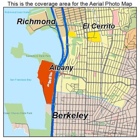 Aerial Photography Map of Albany, CA California