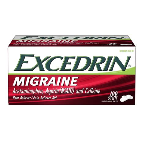 Excedrin Migraine Caplets for Migraine Headache Relief, 100 count ...