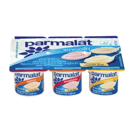 Parmalat Smooth Apricot/Banana/Strawberry Multipack Yoghurt – Lowveld Dairy