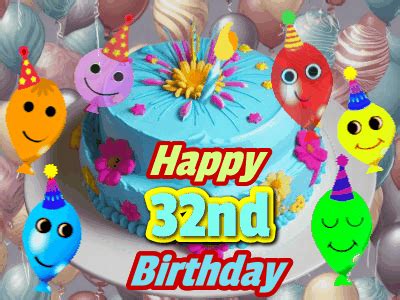 Happy 32nd Birthday GIF 48