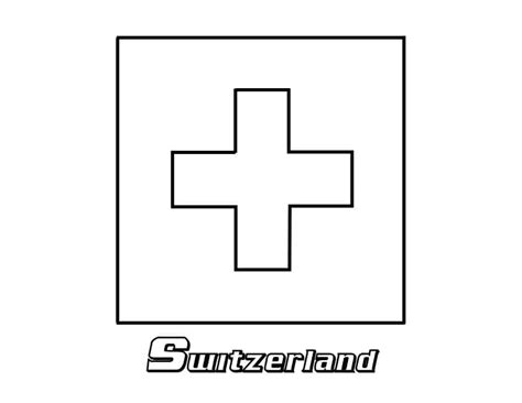 Flag of Switzerland coloring page - Download, Print or Color Online for Free