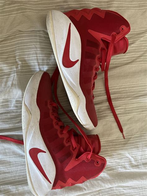 Nike Zoom Mens Red Basketball Shoes Sneakers Size 10.… - Gem