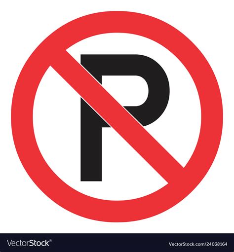 No parking sign Royalty Free Vector Image - VectorStock