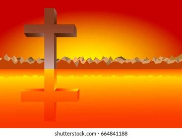 Easter Background Design Three White Crosses Stock Illustration ...